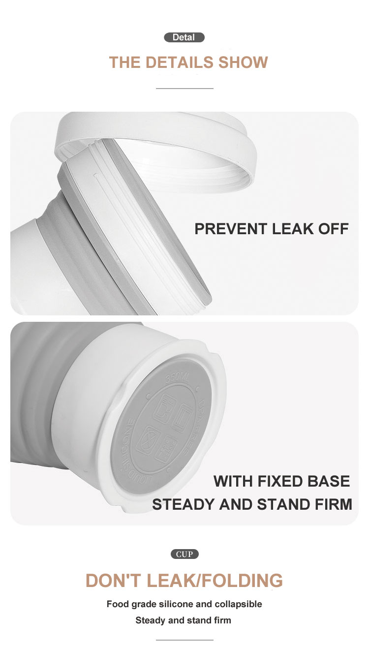 Food Safe Odorless 12oz Collapsible Mug Silicone