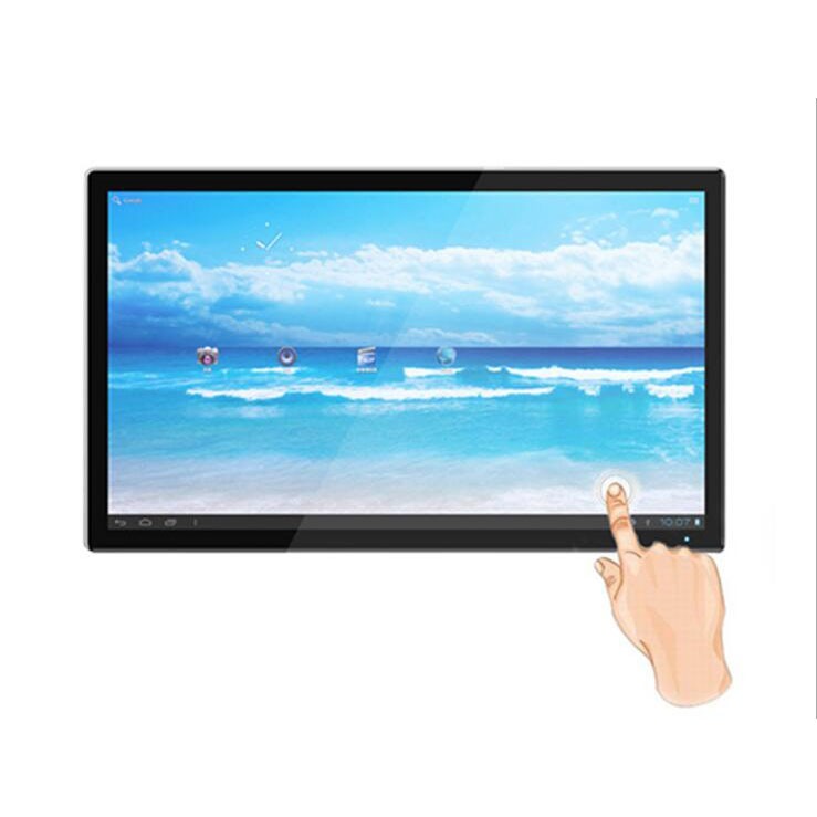 UHD 75" inch LCD LED touchscreen Android Monitor interactive whiteboard touch screen display PC kiosk support HDM1 DP VGA inputs