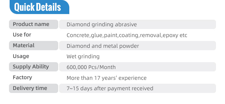Customized ODM Support Diamond Sintering Floor Polishing Tools for Concrete Polishing