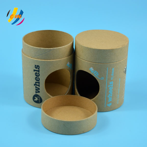 Embossing Dia 155mm Paperboard Tube Packaging With PVC Window
