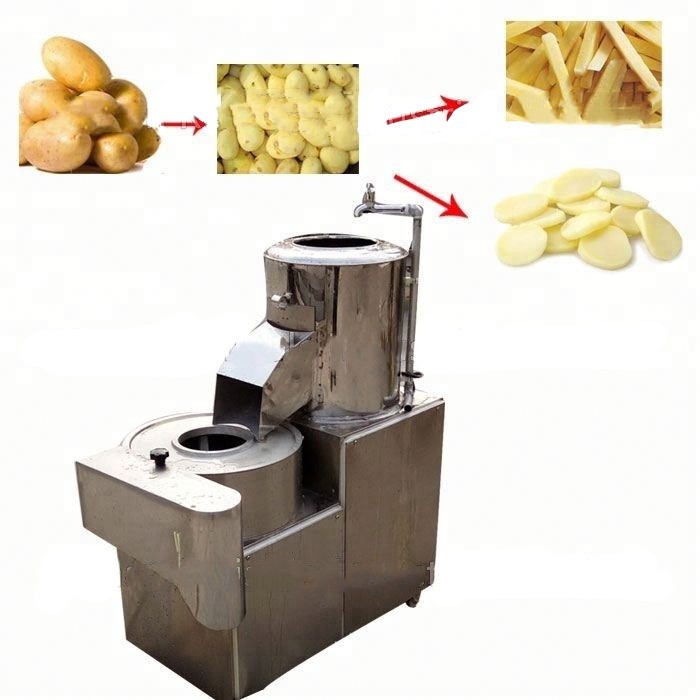 Multifunction Potato Peeling And Slicing Machine Automatic French Fries And Potato Chips Cutter