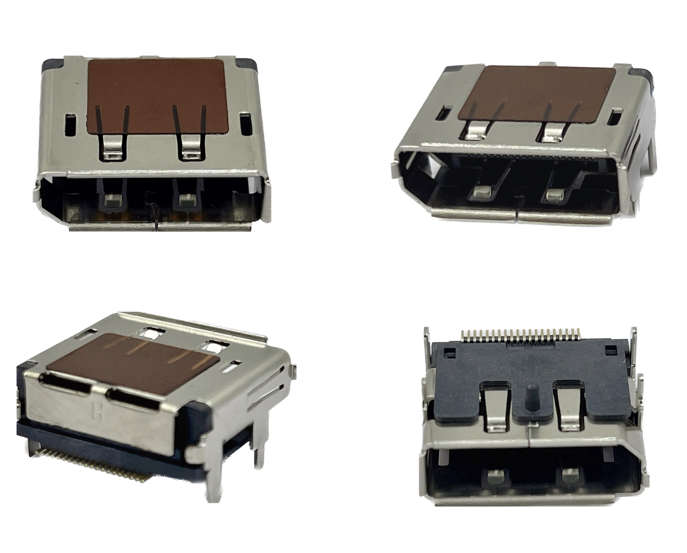 100V SMT USB DP Socket Connector Receptacle 4 Legs Female 5 Pin