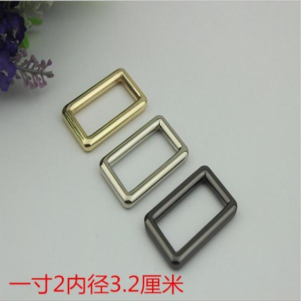 Wholesale bag hardware 32 mm gold zinc alloy metal adjustable square buckle for