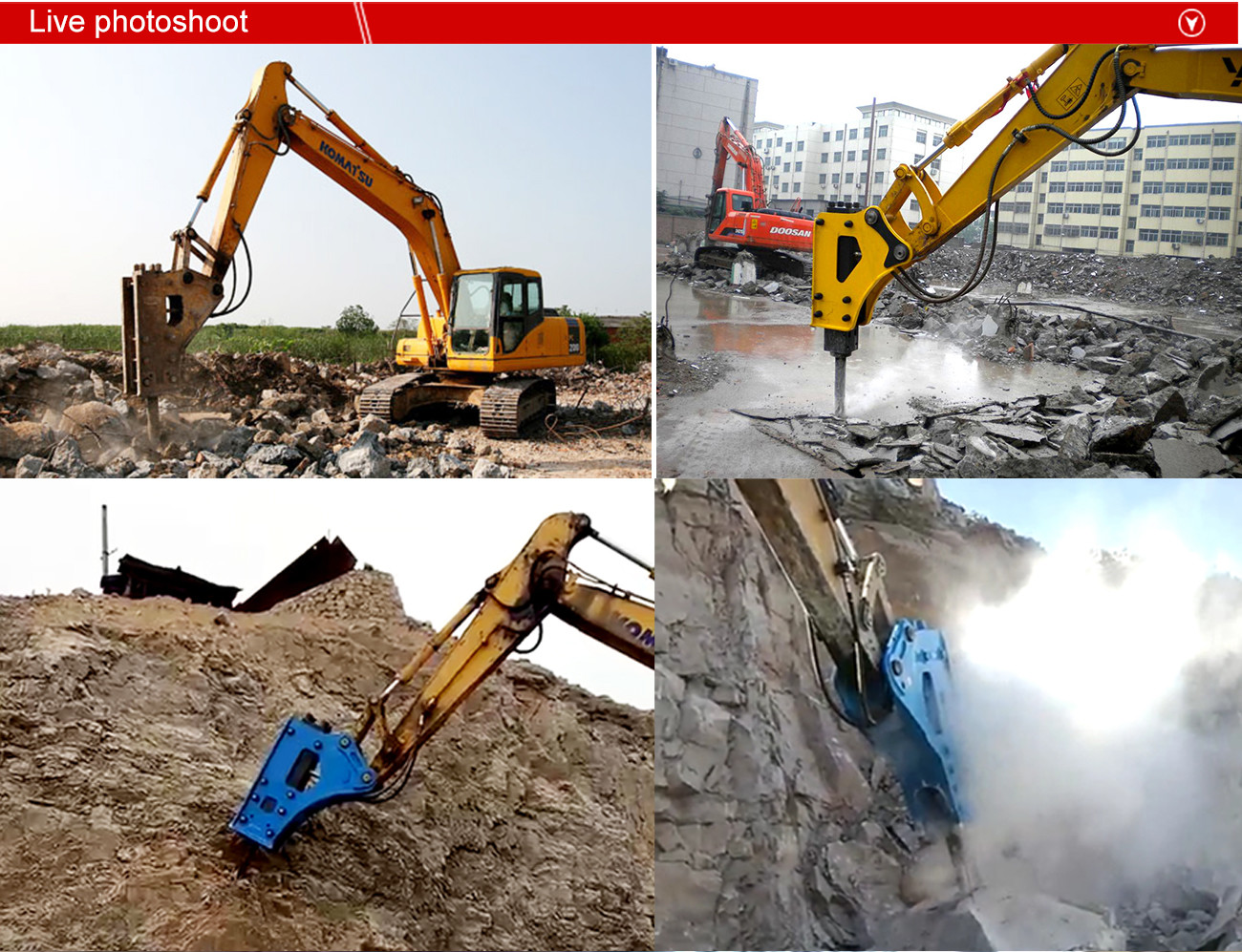 What is the best way of breaking concrete building bridge pile?BYD145 excavator hydraulic breaker