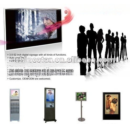 49" inch indoor digital movie signage LCD advertising TV with wall mount