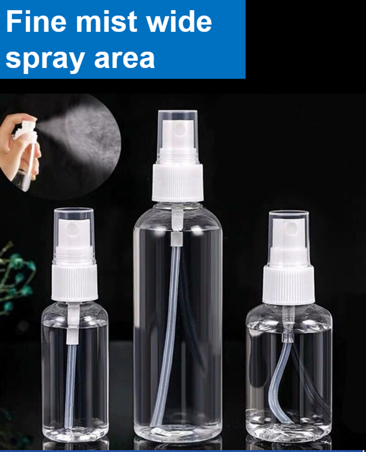 Transparent Empty 100ml Spray Bottles 50ml Pet Perfume Bottle