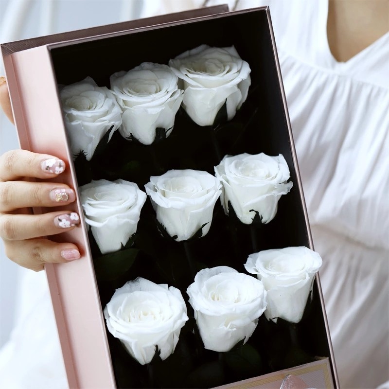 Preserved Flowers Christmas gift China long life rose guns flower box gift rose gift
