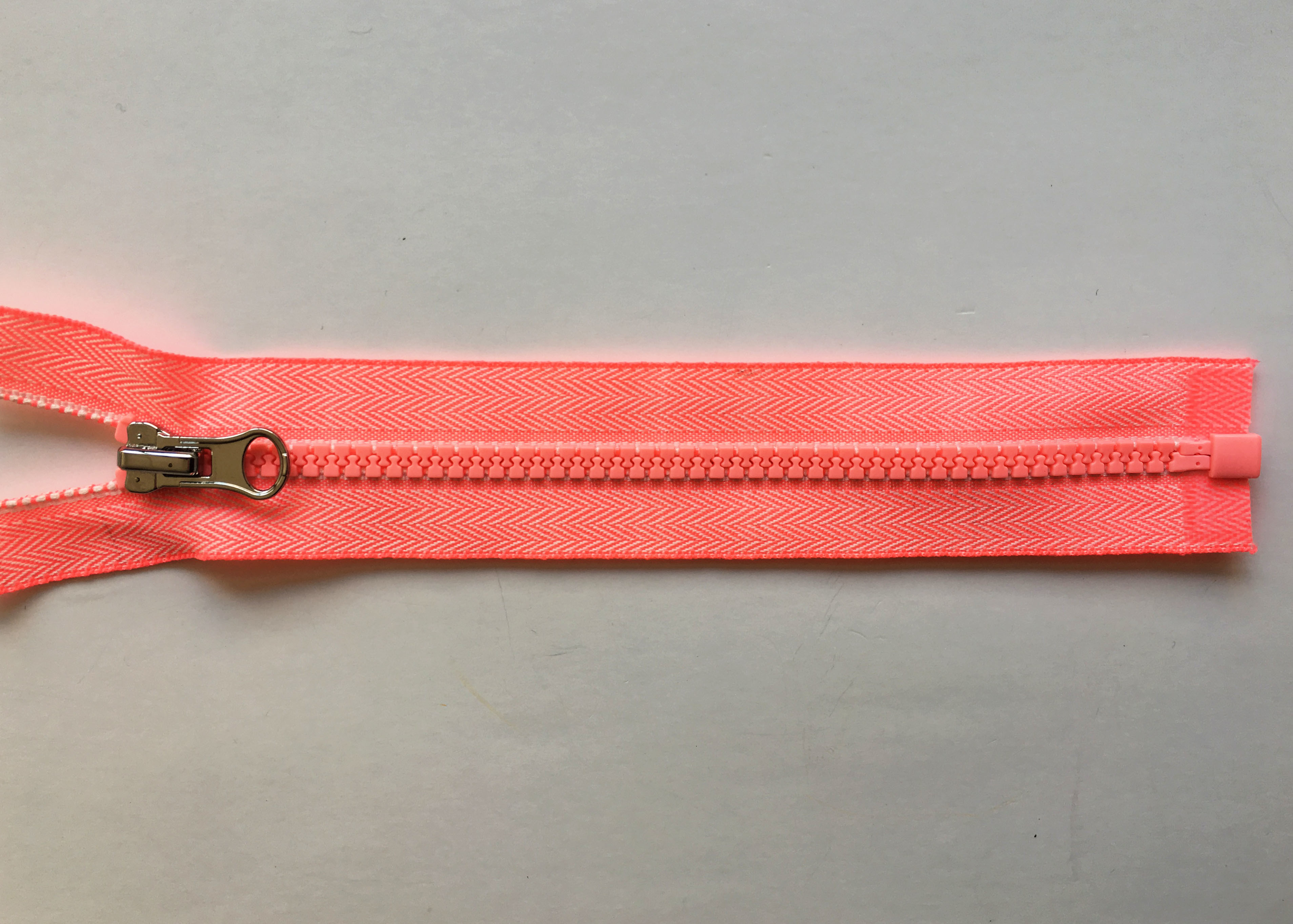 Personality Teeth Replacement Coat Zippers , Open End Invisible Zipper With Plastic Teeth For Dress