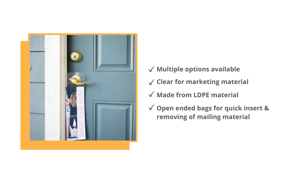 bags door plastic hanger bag clear knob hangers small hanging business packaging for doorknob