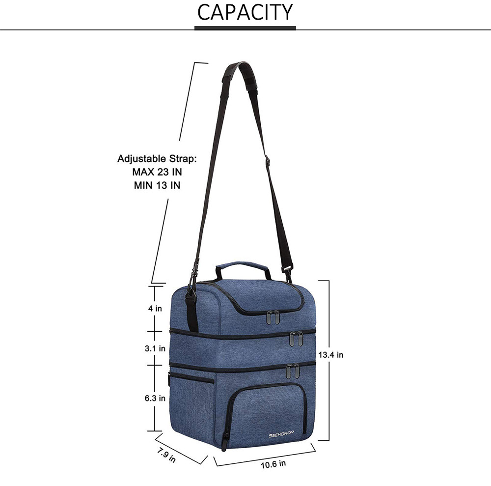 Leakproof Cooler Tote Bag Organizer with Adjustable Shoulder Strap for Adults