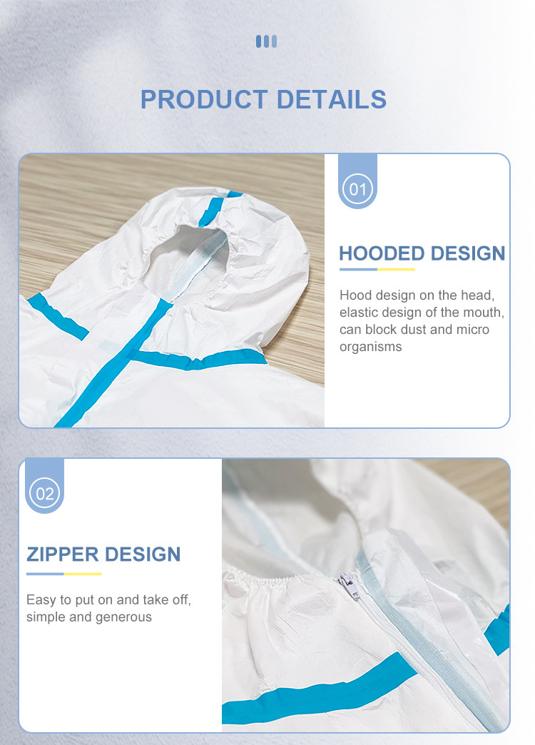 Ppe Medical Isolation Gown S-4XL Size For Work Protection