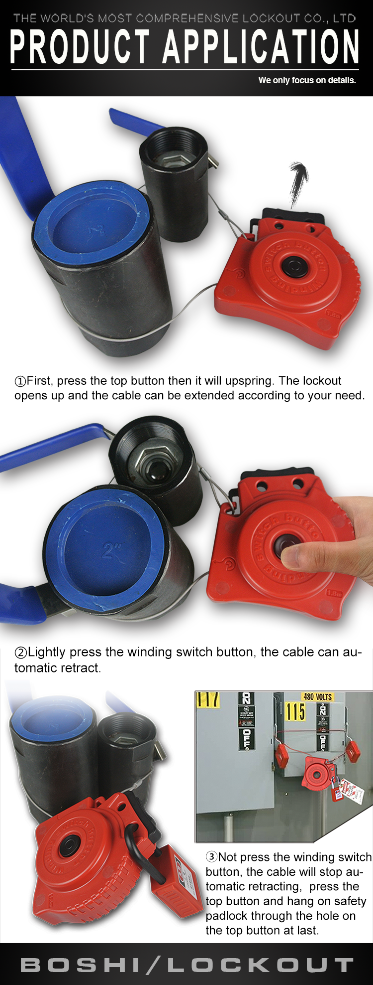 NEW ARRIVAL Automatic retractable cable lock device BD-L41 ,only sale by BOSHI !!