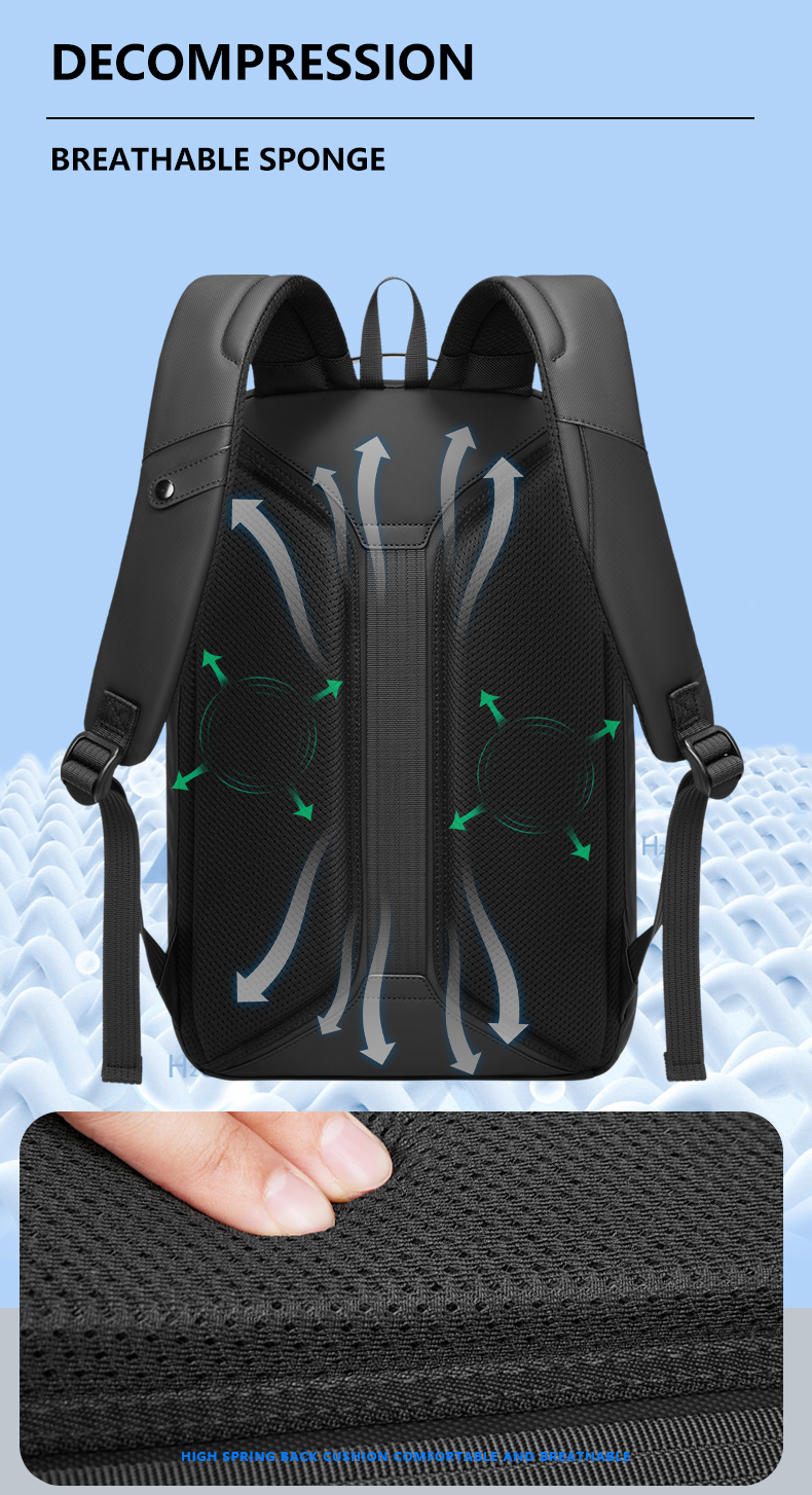 20-39 Litre Usb Charging Laptop Backpack College School Waterproof Backpack OEM