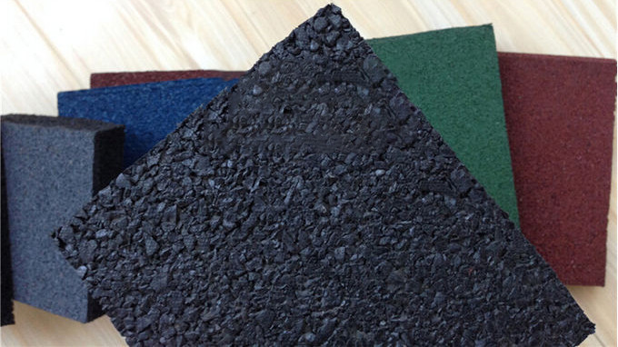 IAAF Wear Resistance Playground Rubber Safety Tiles High Elasticity
