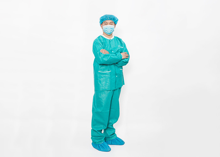 Long Sleeve SMS / Spunlace XXXL Disposable Surgical Gown