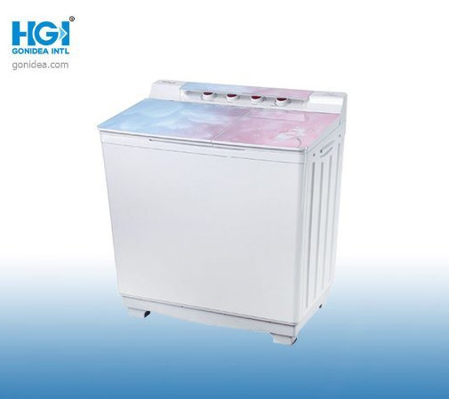 Glass Door Automatic Twin Tub Vertical Washing Machine 13Kg / 7Kg