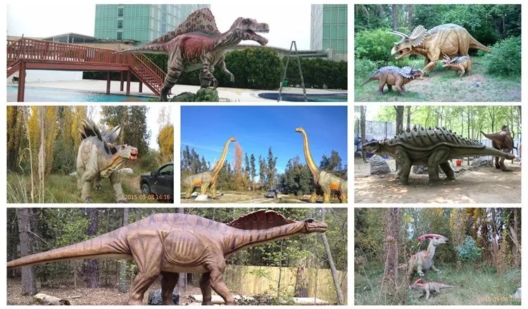 Waterproof Color Realistic Hand - Sculpted Dinosaur Head In Dinosaur Park