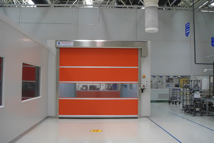 1.2mm PVC Galvanized Steel Frame Roll Up Door Standard Plywood Package