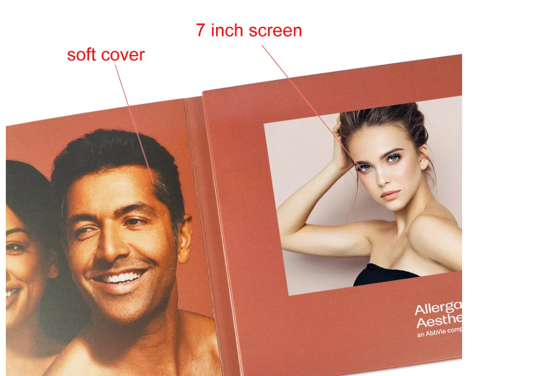 Motion activated ips lcd screens card brochure video brochure 7 inch