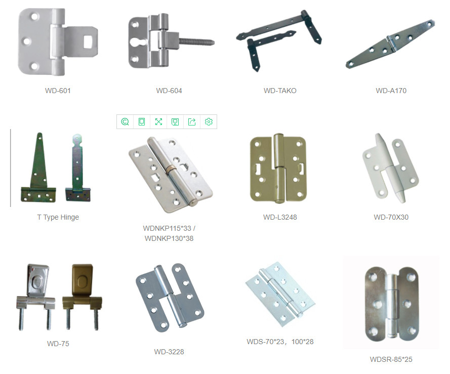 Zinc Powder Coated Gate Hinges Black Alloy Steel Lightweight Nice Looking