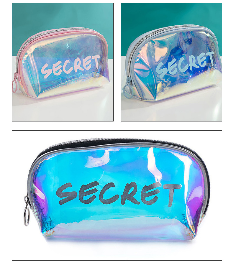 Transparent Holographic Cosmetic Bag