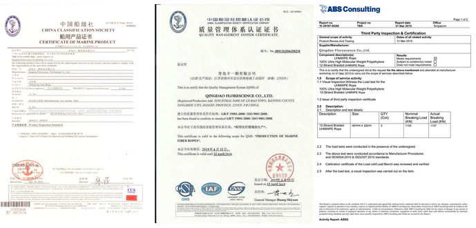 Offshore Boat 12 Strand UHMWPE Rope UV Resistant Marine Mooring Rope