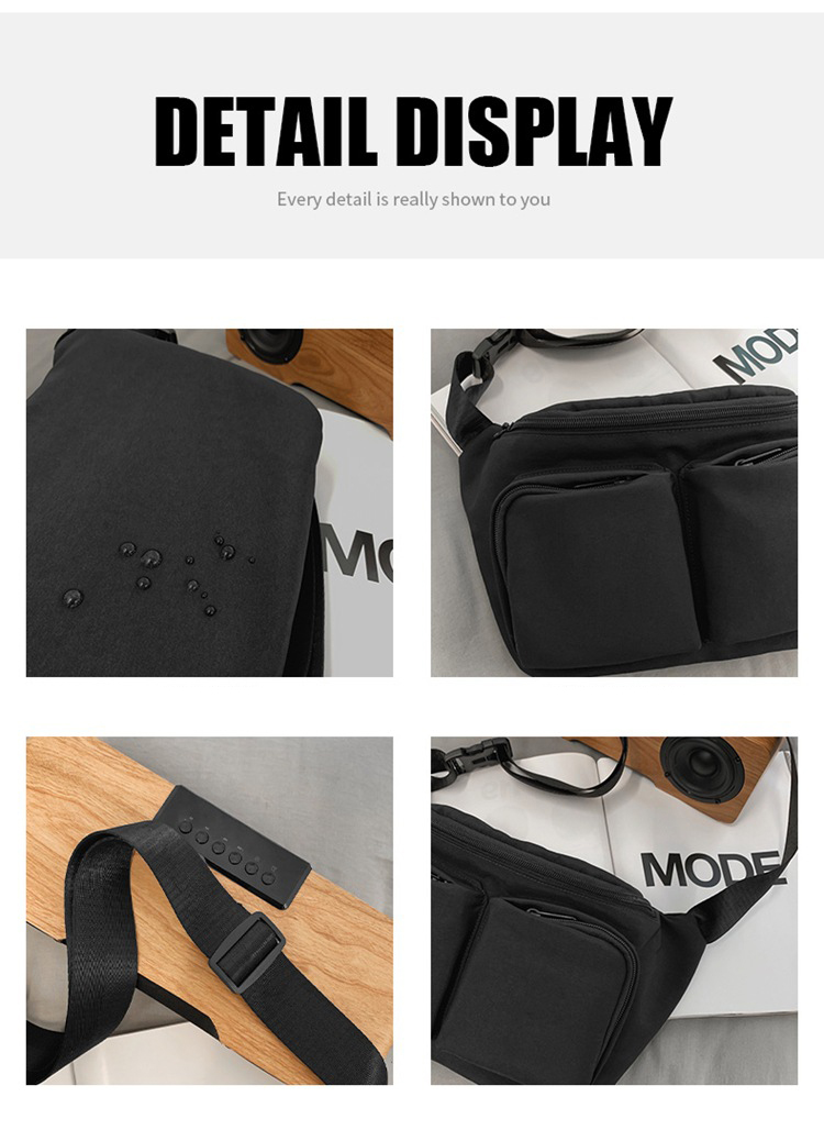 Sympathy Casual Sport Shoulder Chest Bag Waterproof Nylon Men Women Waist Bag