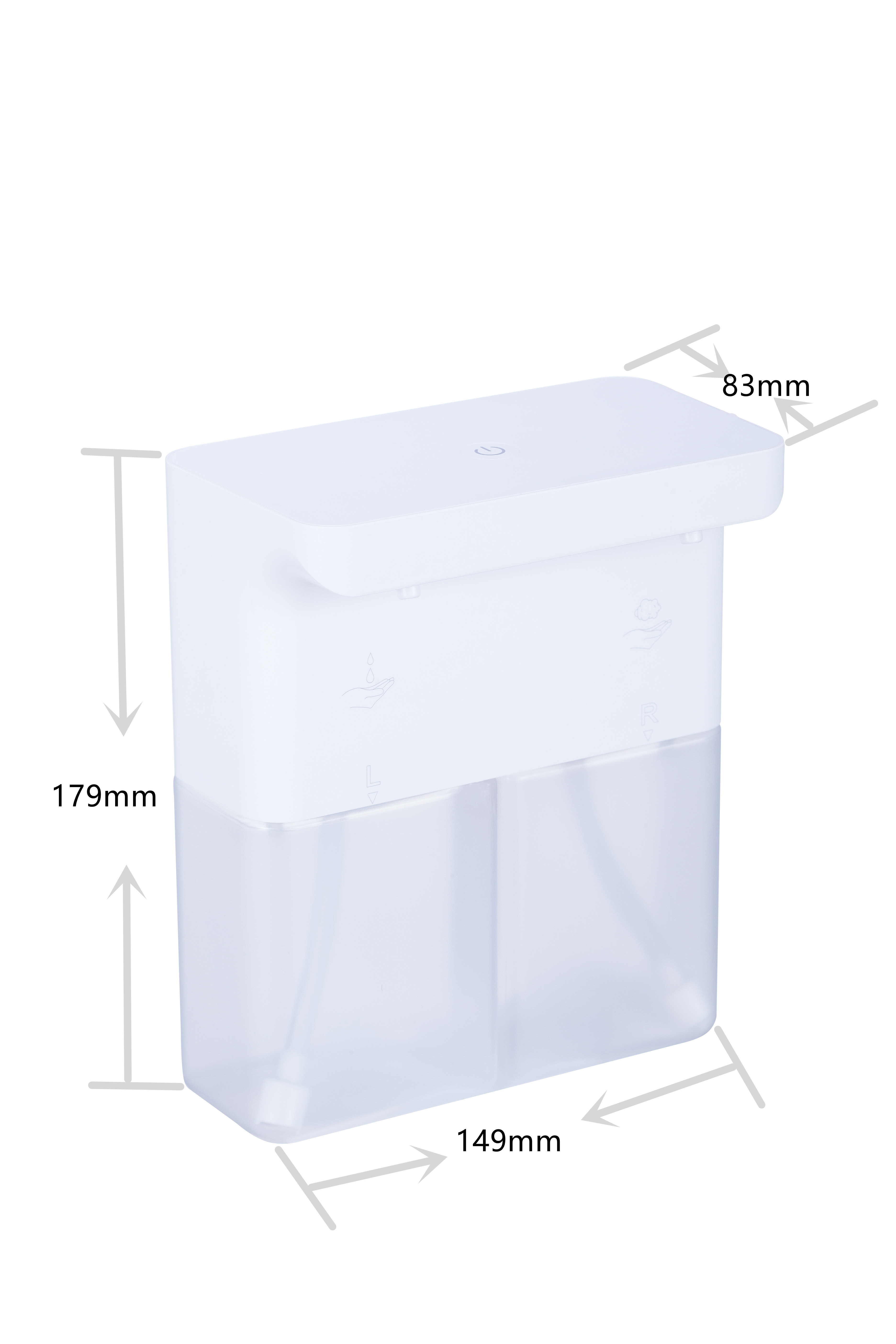 20.2oz Automatic Foam Liquid Soap Dispenser 3.7W 6CM Countertop Touchless