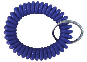Buy cheap Plastic Wrist Coil Key Chain , Polyurethane Blue Spiral Wrist Key Chain product