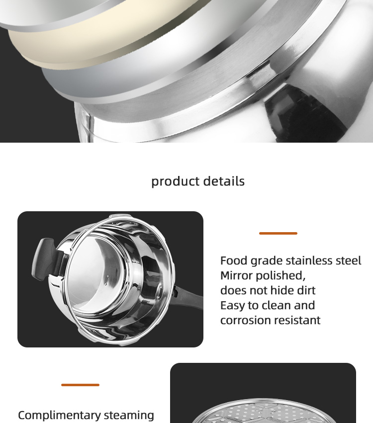Energy Saving Kitchen Pressure Cooker Gas And Induction Cooker Polished Eco Friendly