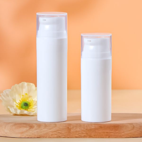 30ml/50ml White PET Airless Foam Pump Bottle with Recyclable Material and Vacuum Technology for Travel-Friendly Skincare Packaging