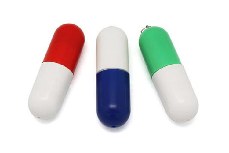 Factory supply show life brand 8GB 3.0 green color plastic pill USB with customized logo and package