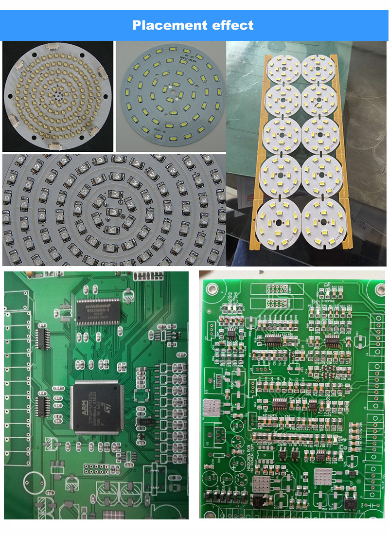 Transmission System Synchronous belt+linear guide4 Heads 11000cph LED PCB Assembly Machine With 7 Inch Touch Screen
