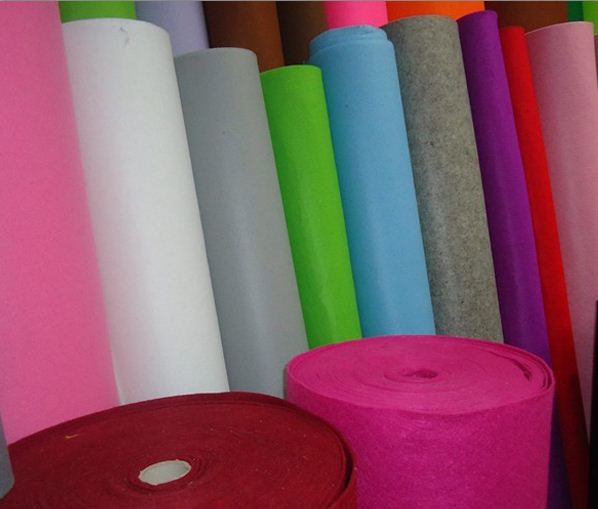 various color wool pressed nonwoven felt,customized thickness felt wool fabric