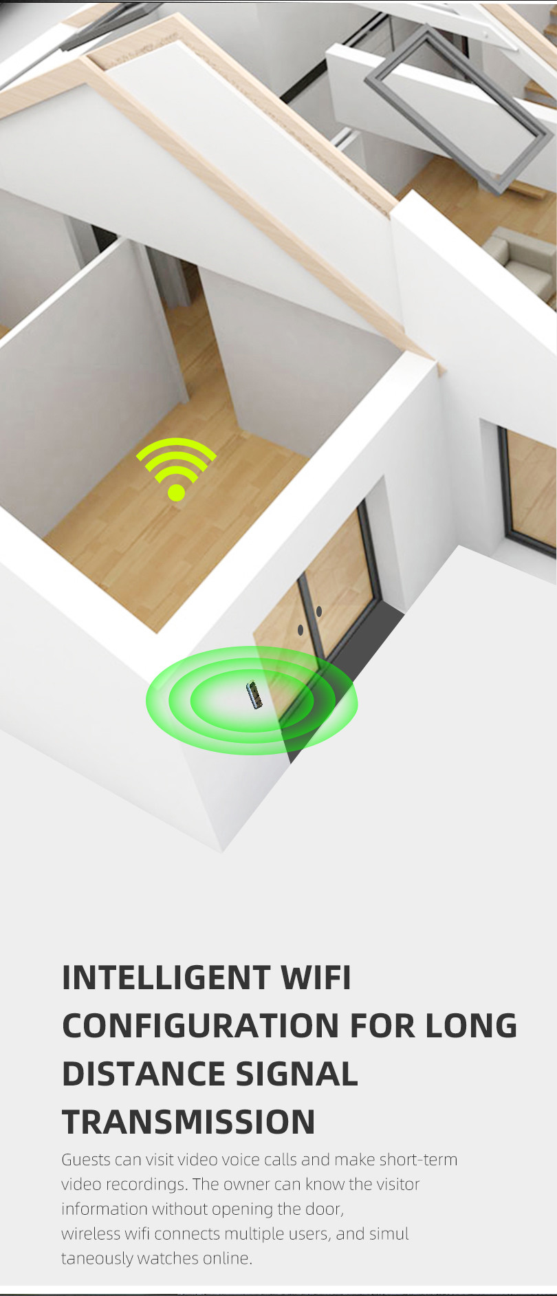 HFSecurity RD05 Wide Angel WIFI VIsua Real Time Two Way Audiol Door Bell
