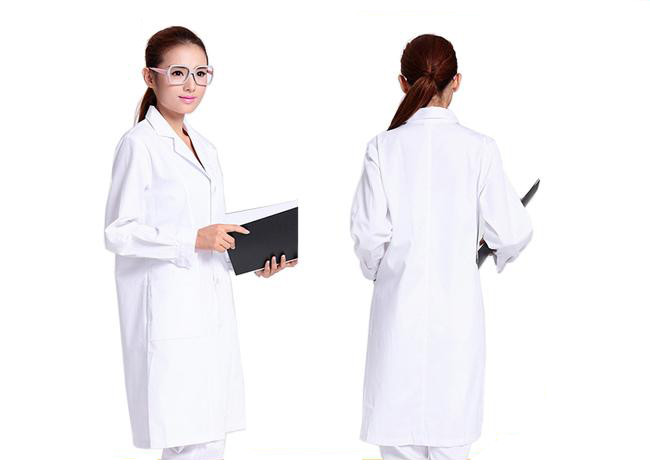 Comfortable White Medical Lab Coats Anti - Pilling Print Or Embroidery Logo For Doctors