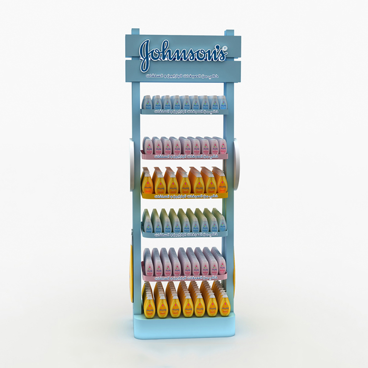 Customized Baby Cleansing Water Display Rack Wooden Baby Products Display Rack for Maternal and Infant Store