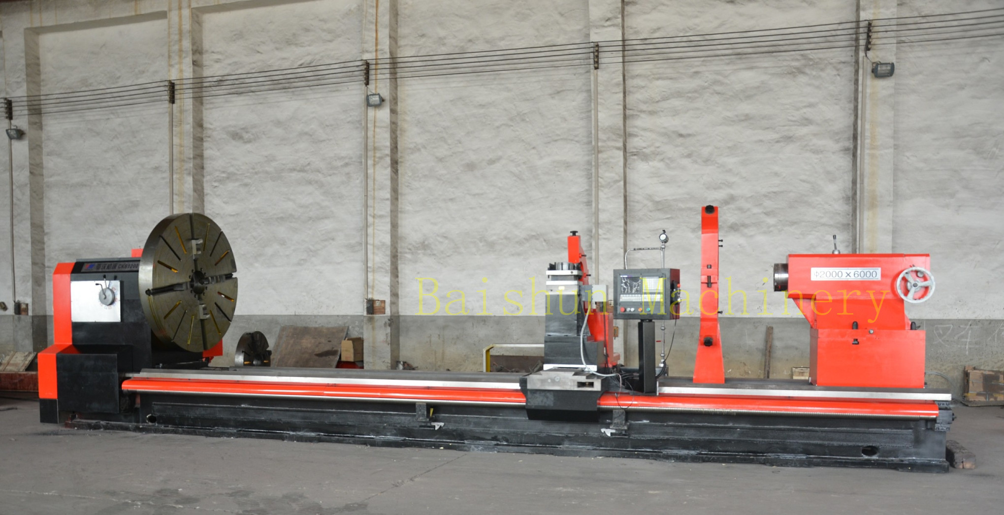 Heavy Duty Horizontal Lathe Machine With CNC Control 2000mm Diameter