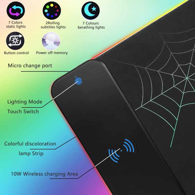 RGB Gaming Mouse Pad Wireless Charger