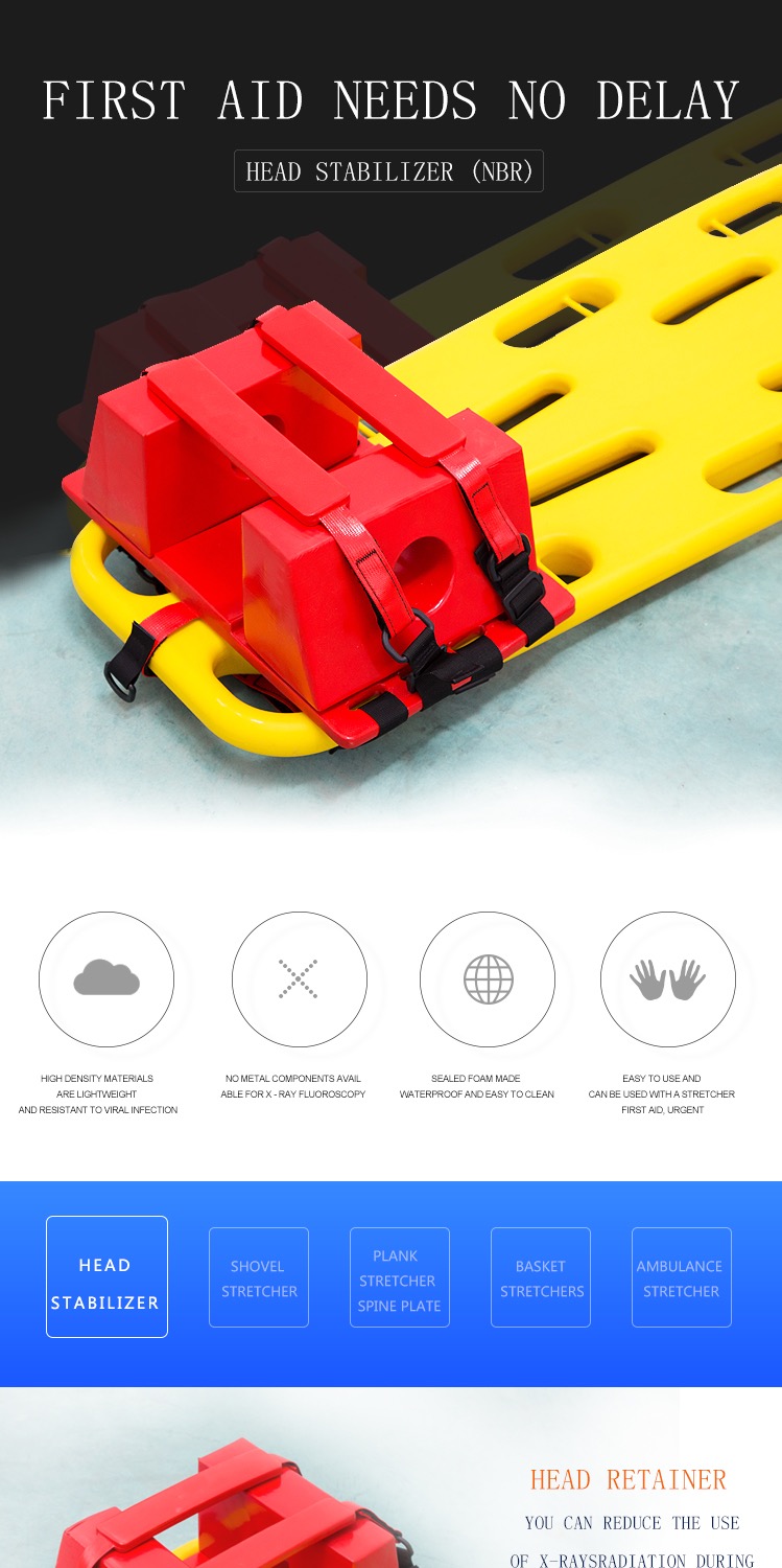 Density NBR Head Immobilizer For Safe Head Rest 42*26*18cm Product Size