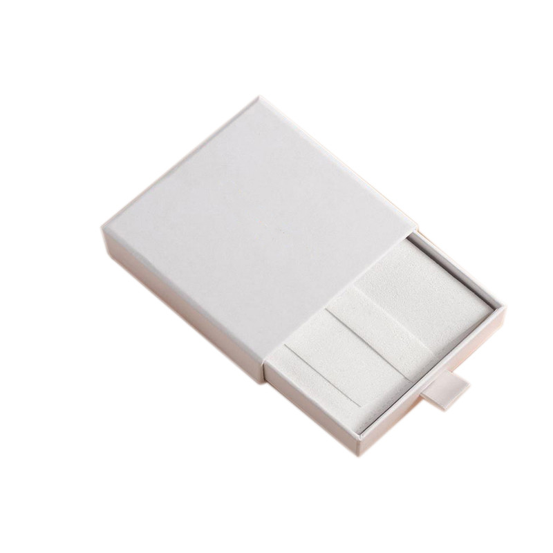 Gray Pink Velvet Magnetic Jewelry Box 2mm Sliding Drawer Gift Boxes