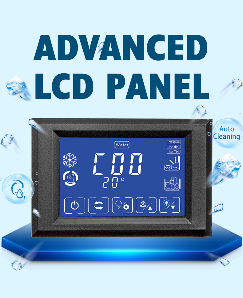 High Yield & Food-Grade 80.90kg Ice Cubes Maker Machine Full-Automatic 120KG 100KG Ice Maker