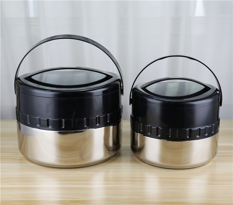 Round Shape Stainless Steel 201 Lunch Box 4pcs Thermal Cooking Stock Pot Set