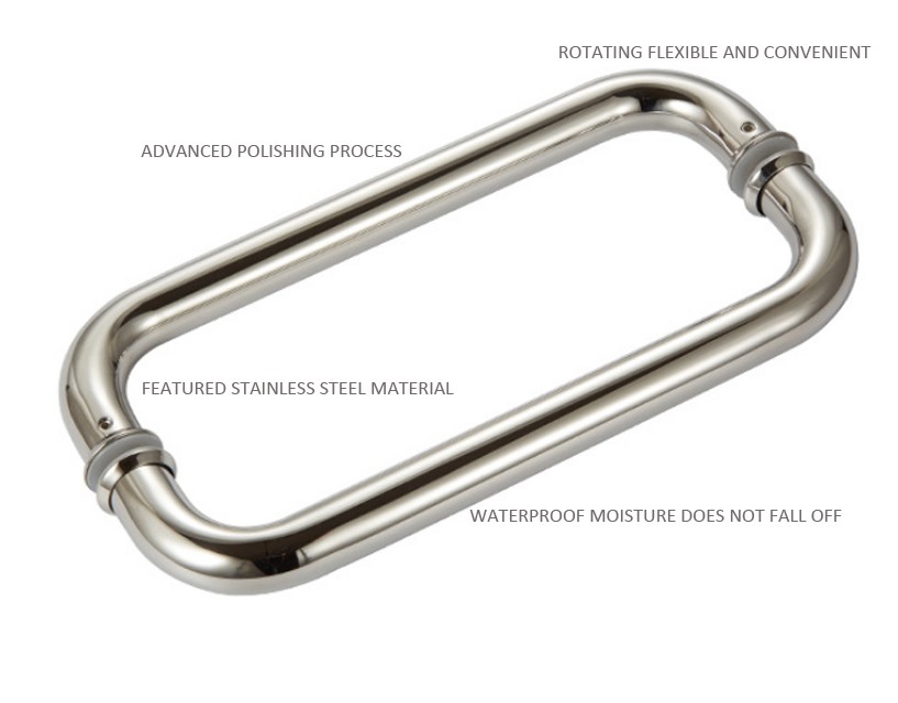 Stainless Steel Door Window Handles for Glass Shower Cabin Customized or OEM Service