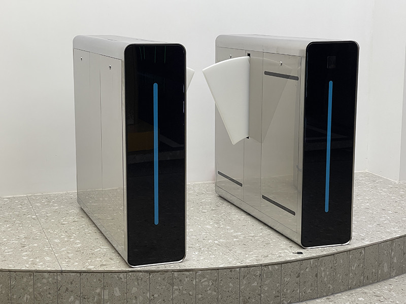 Anti Collision Flap Barrier Gate Qr Code Face Recognition Turnstile 1100mm