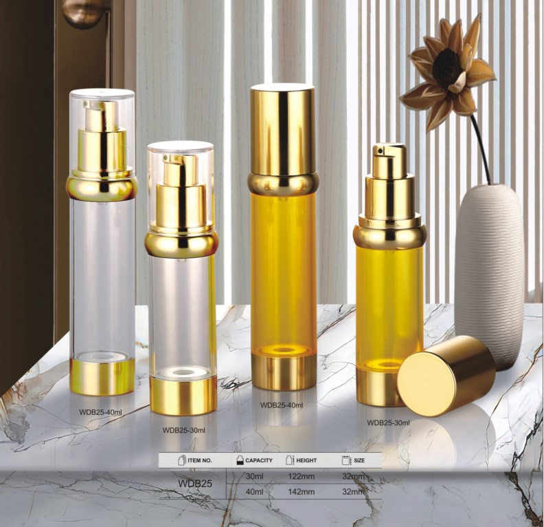 Aluminum Base Material 30ml 40ml Eye Cream Bottle Airless Design Collar Material PP