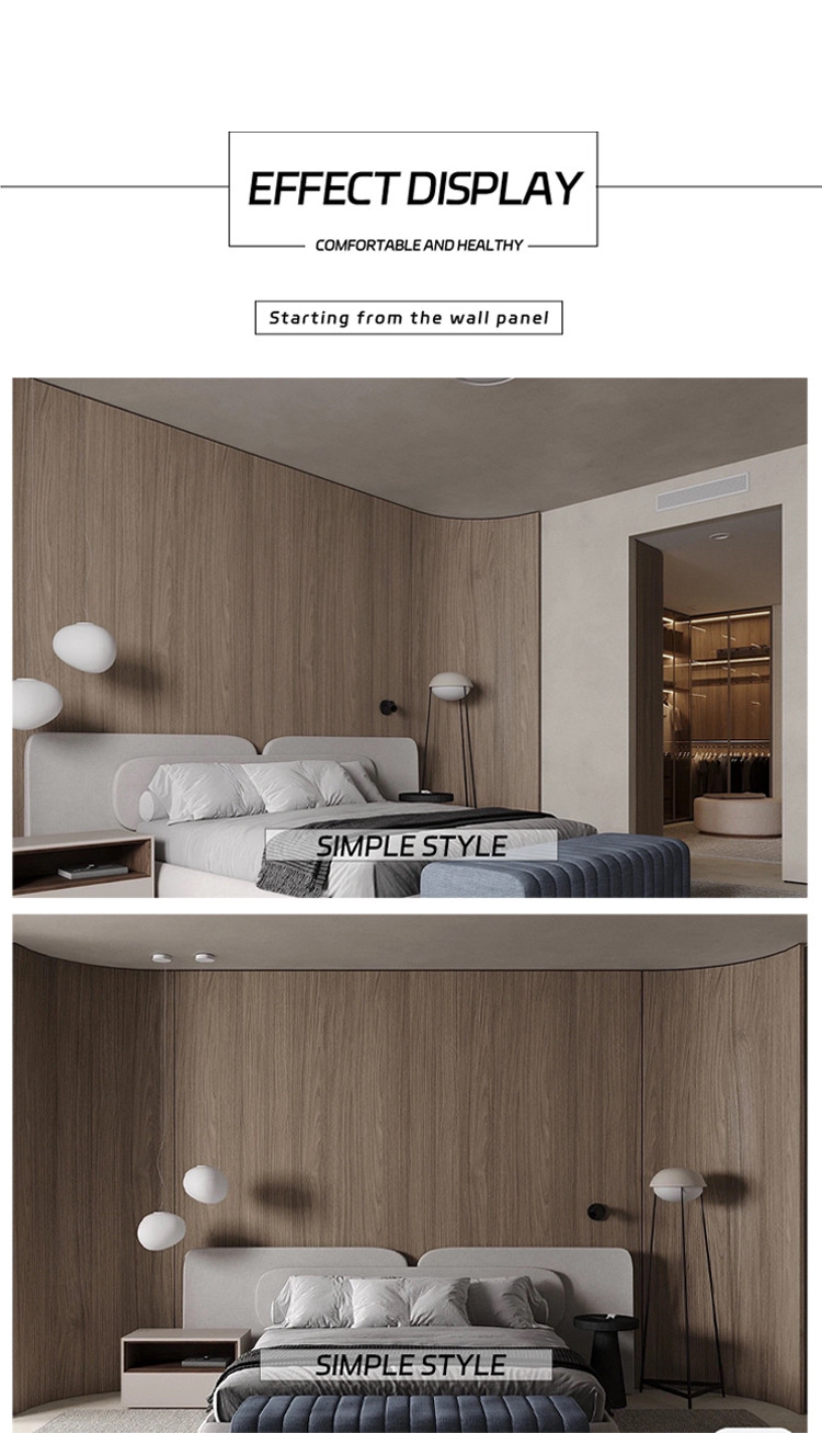 Flame Retardant Waterproof Thickness 8mm Bamboo Fiber Interior Wall Panels