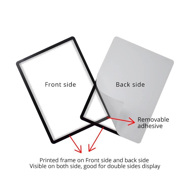 Removable Document Holder Double Side Display Round Corner File Frame RFW1906