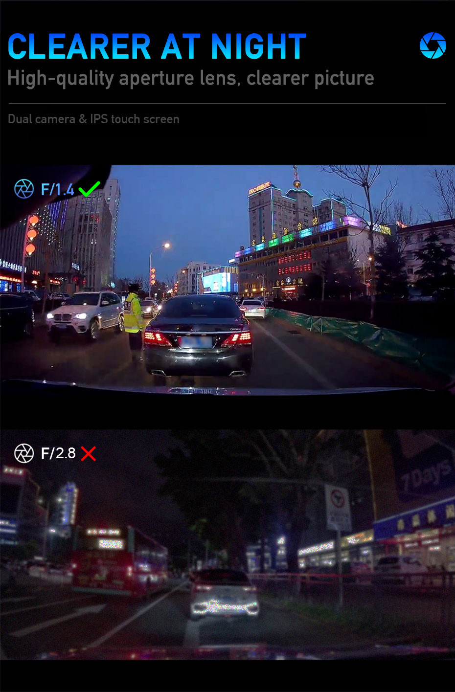 WIFI APP IPS Full Screen GPS Dashboard Camera Recorder Mirror 3.16 Inch