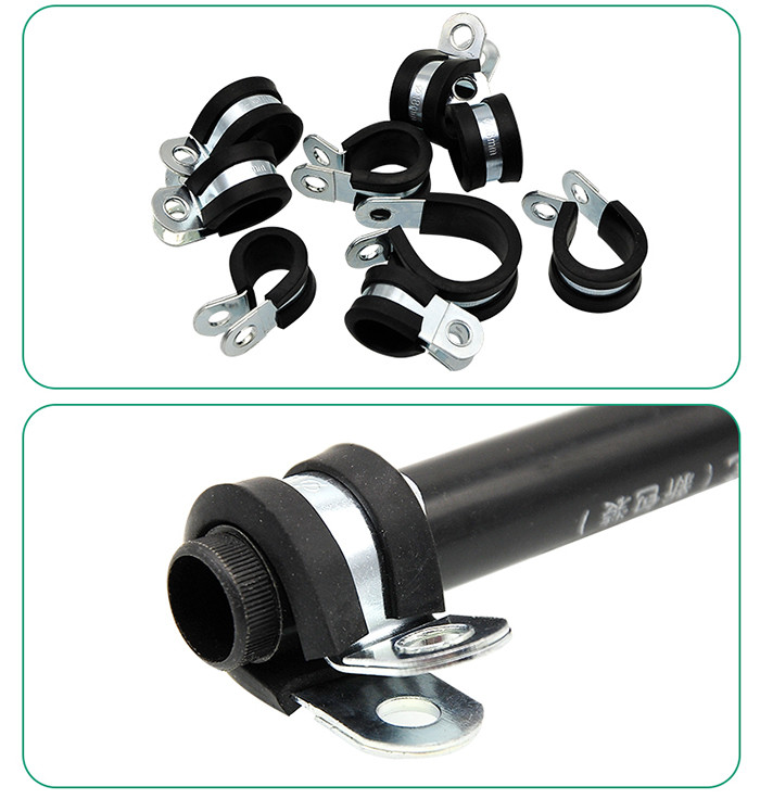 AN3 Brake Hose Clips Cushioned Insulated Metal Hose Clamp Holder